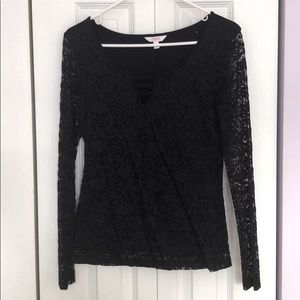 Black lace top